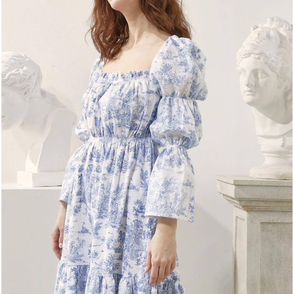 Blue and White Dress “Hein” Dress from Nothing Fits But